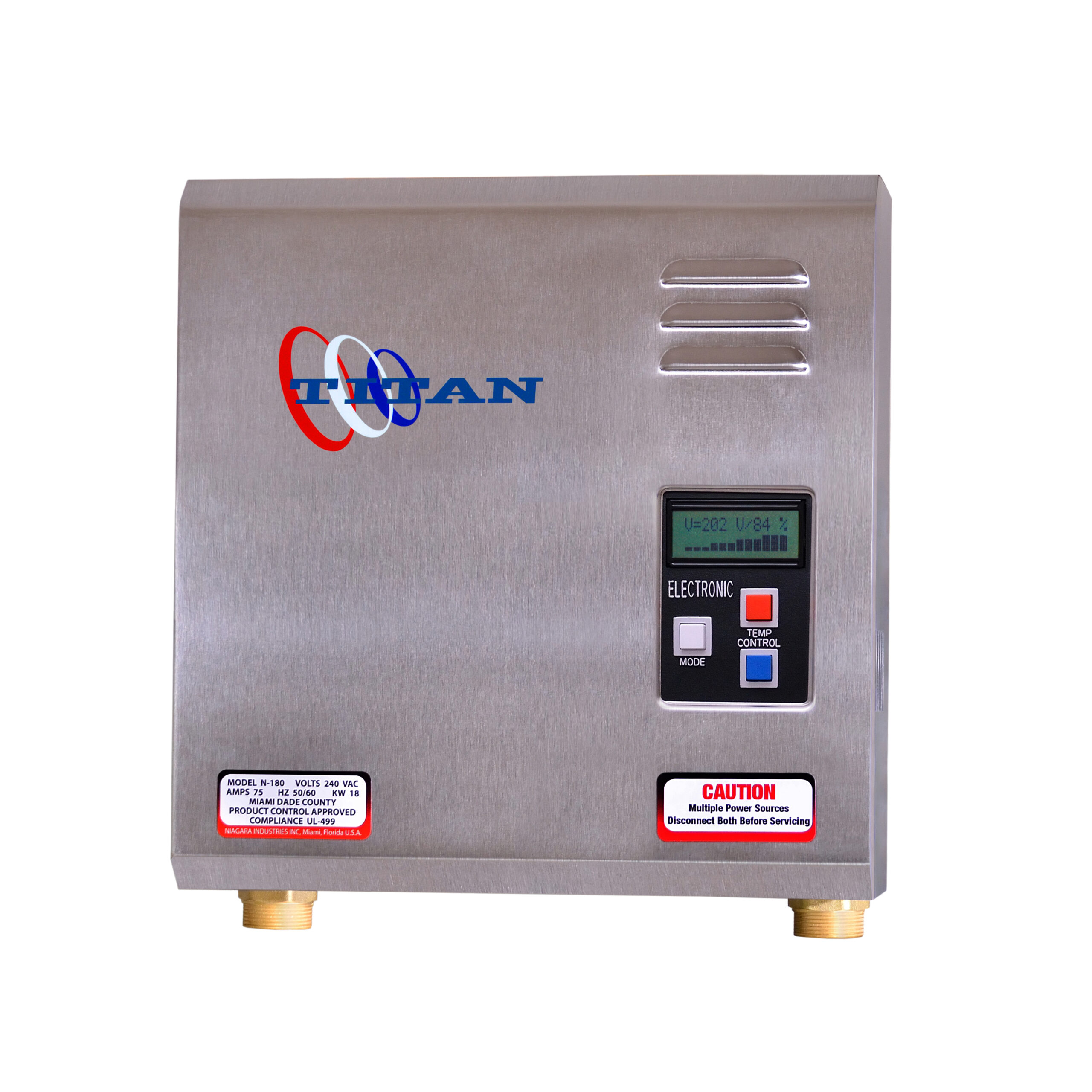 Calentador de agua electrónico sin tanque Titan-SCR4 - MD Pumps